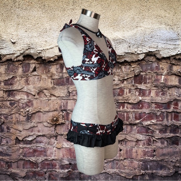 Too Fast Guns and Roses Tattoo Bikini Swimwear Swim - Picture 7 of 12